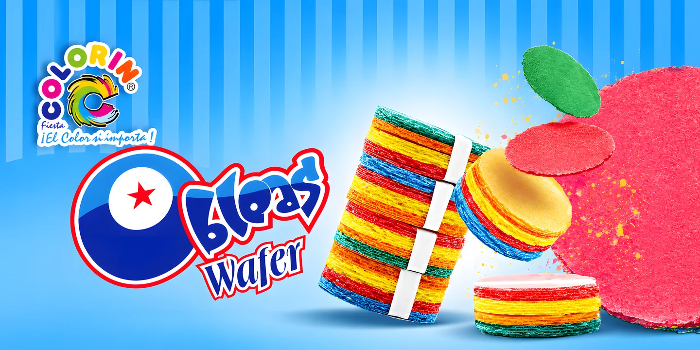 Obleas Wafer de Fiesta Colorin